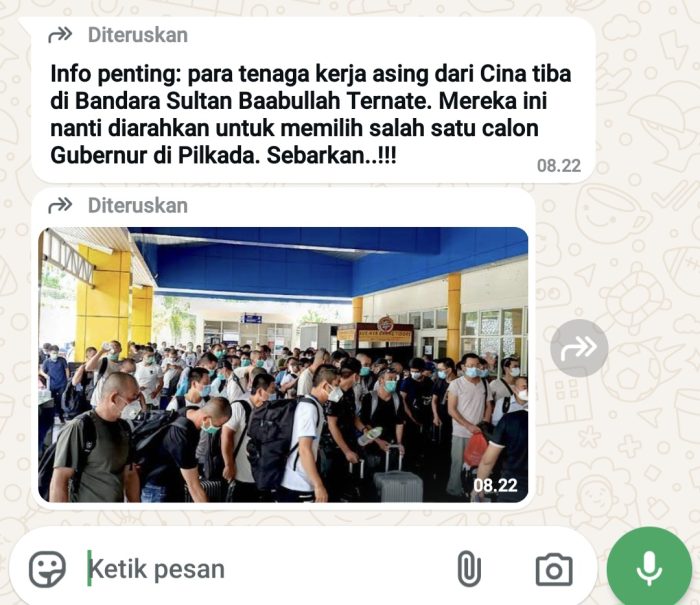 Waspada Hoaks Tentang TKA Coblos di Pilkada Maluku Utara