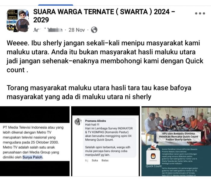 [PREBUNKING]: Waspada Hoaks Quick Count Pilkada Maluku Utara
