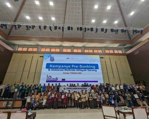 [DOKUMENTASI] 110 PEMUDA MENGHADIRI KAMPANYE PREBUNKING DAN DEKLARASI MAFINDO WILAYAH SORONG