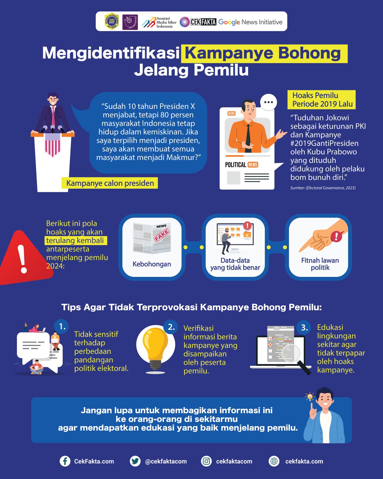 TIPS TERHINDAR DARI KAMPANYE BOHONG PESERTA PEMILU
