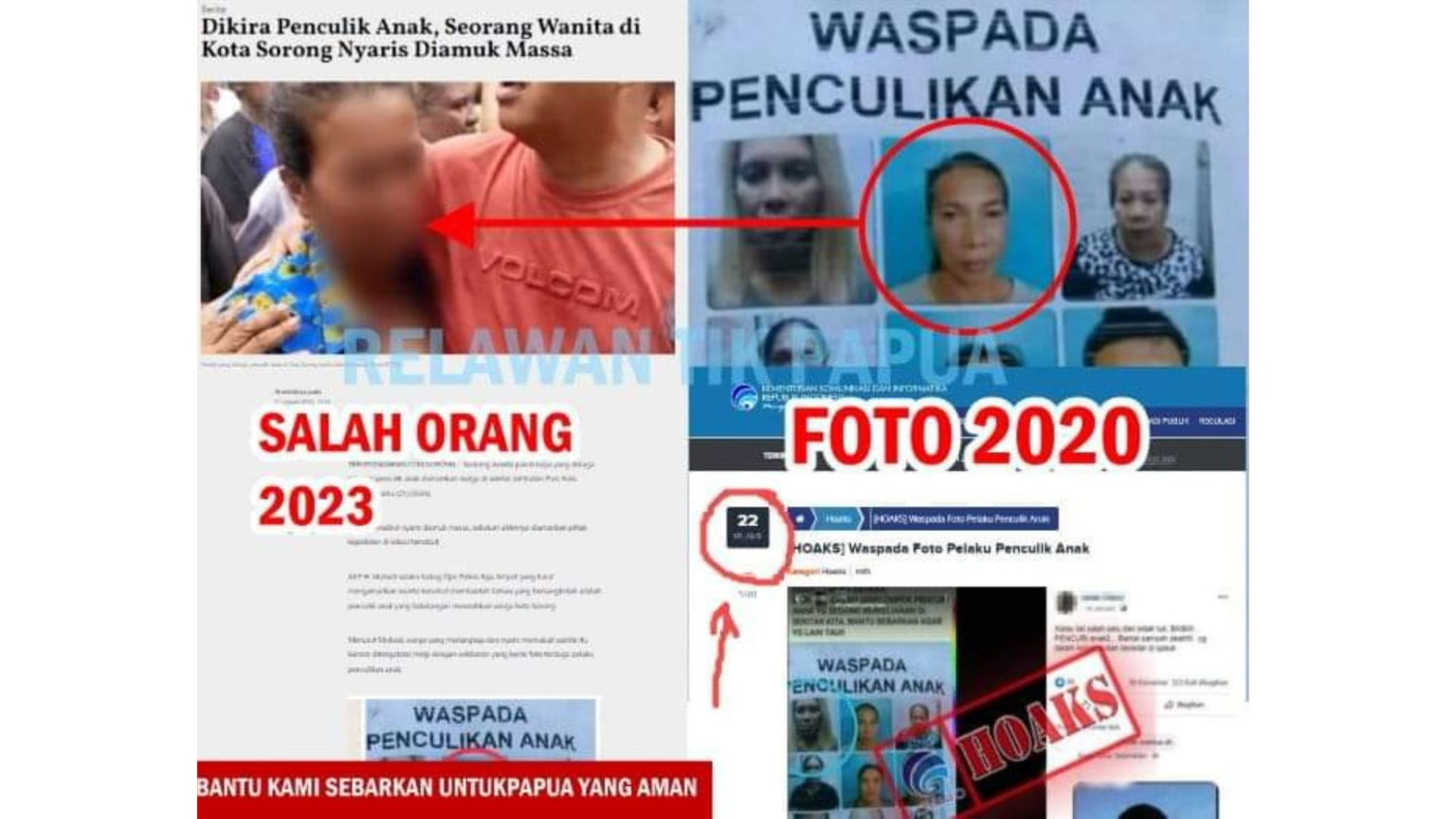 Isu penculikan anak di media sosial (Sumber : tangkapan layar)