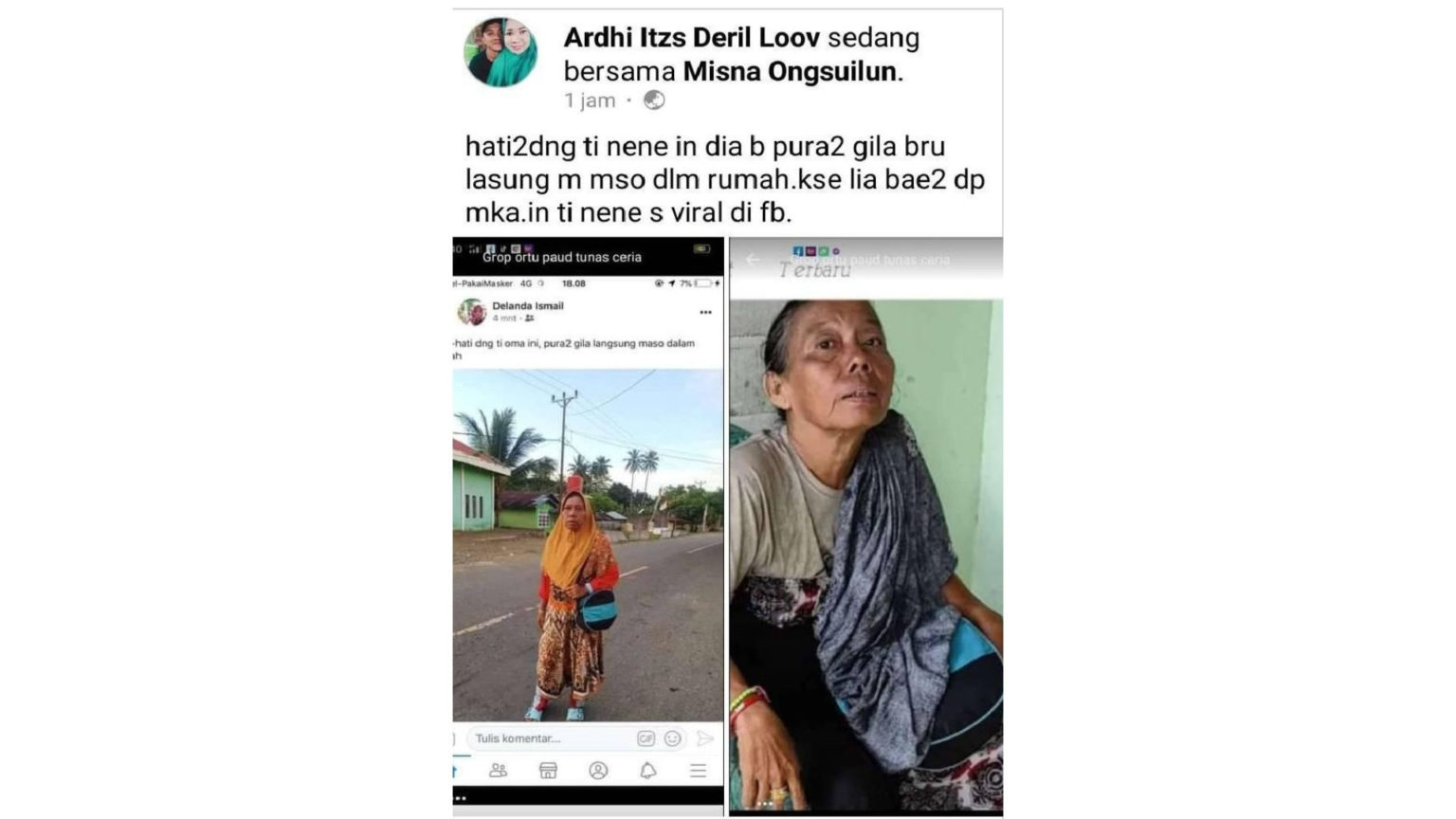 Isu penculikan anak di media sosial (Sumber : tangkapan layar)