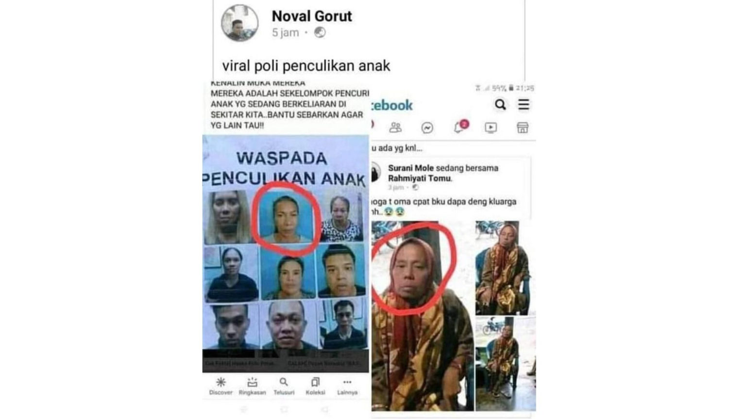 Isu penculikan anak di media sosial (Sumber : tangkapan layar)